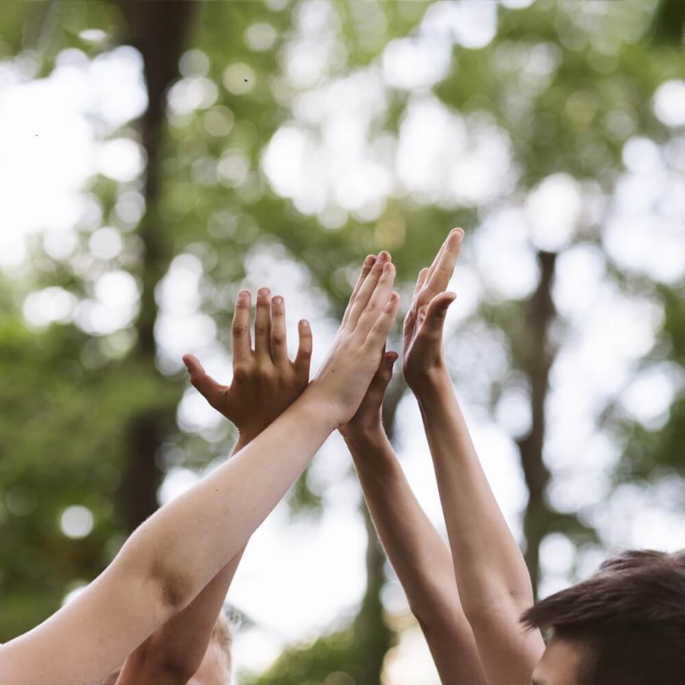 Proximo High-Fiving Team